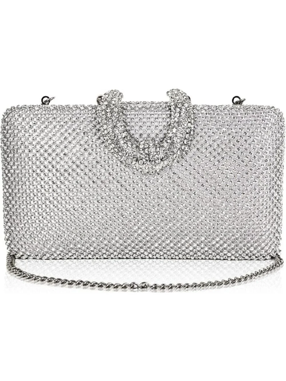 Sparkly Rhinestone Clutch Evening Bag - Formal Handbag for Weddings & Parties